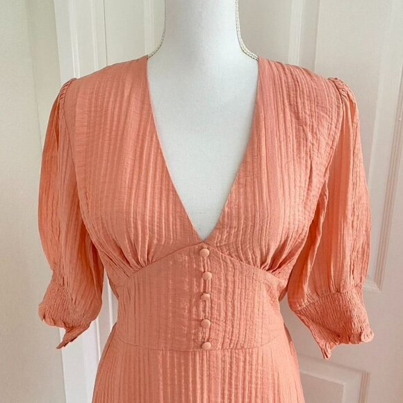 MINKPINK Vera Mini Dress Rose Szs Med/Large Ruffle Hem Spring Easter Wedding - Picture 4 of 12